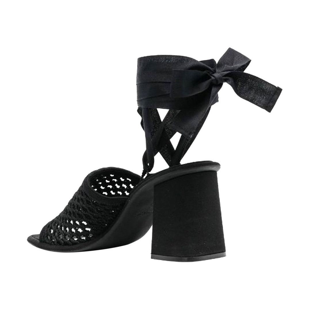 Miu Miu Black Fabric Platform Sandals