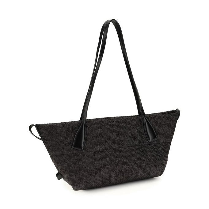 Balmain Black Raffia Shoulder Bag