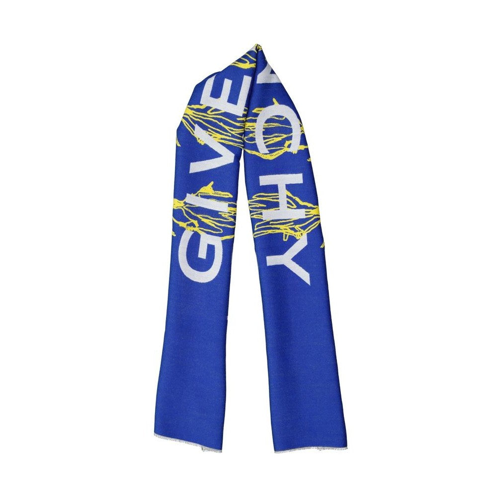 Givenchy Blue Silk Scarf