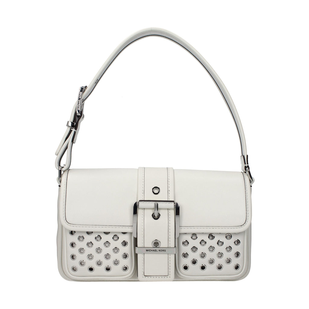 Michael Kors White Leather Shoulder Bag