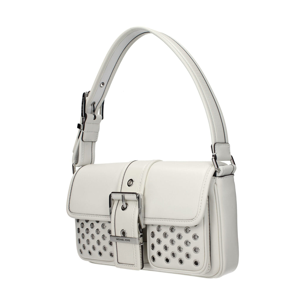 Michael Kors White Leather Shoulder Bag