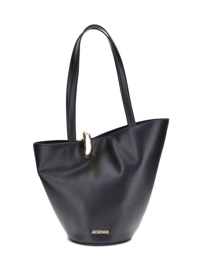 Jacquemus Black Calf Leather Bos Taurus Shoulder Bag