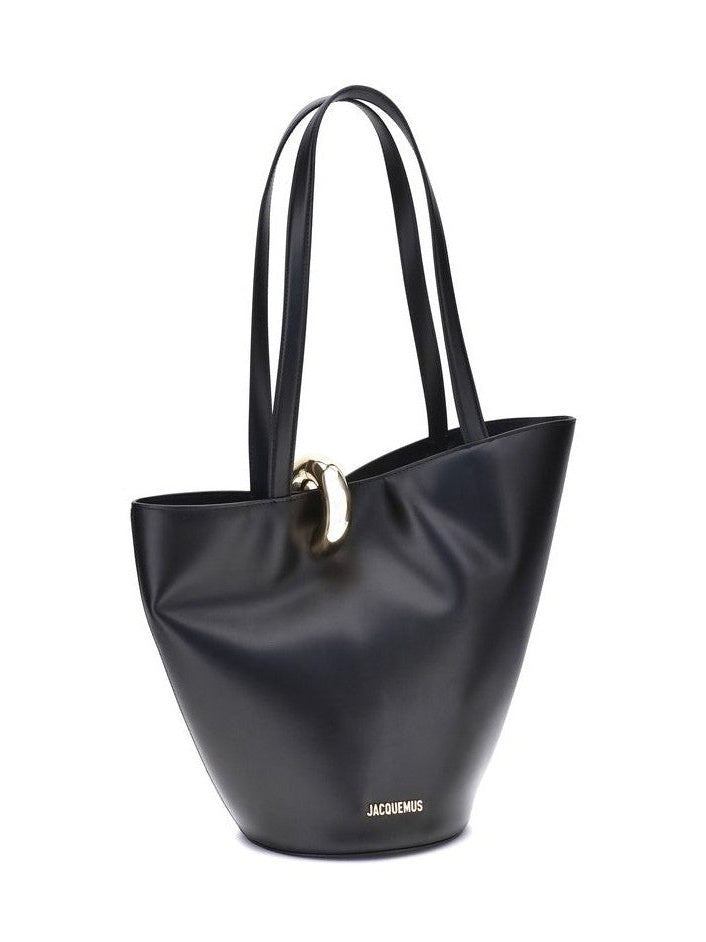 Jacquemus Black Calf Leather Bos Taurus Shoulder Bag