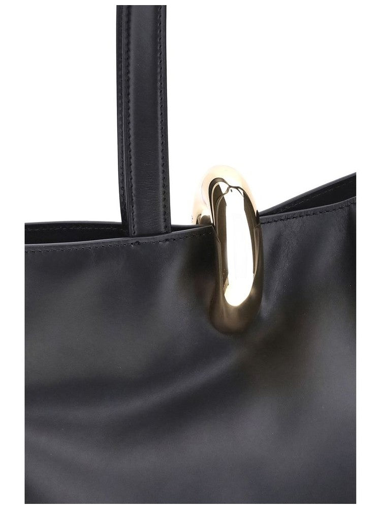 Jacquemus Black Calf Leather Bos Taurus Shoulder Bag