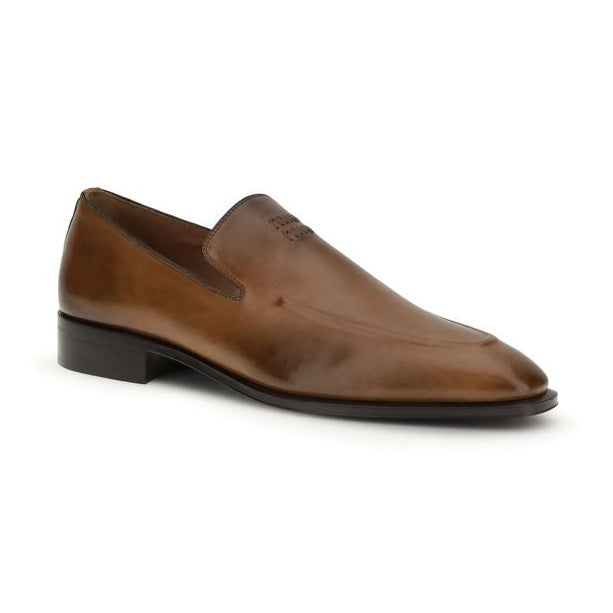 Miu Miu Brown Calf Leather Bos Taurus Slip-On Loafers
