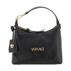Versace Black Calf Leather Bos Taurus Handbag