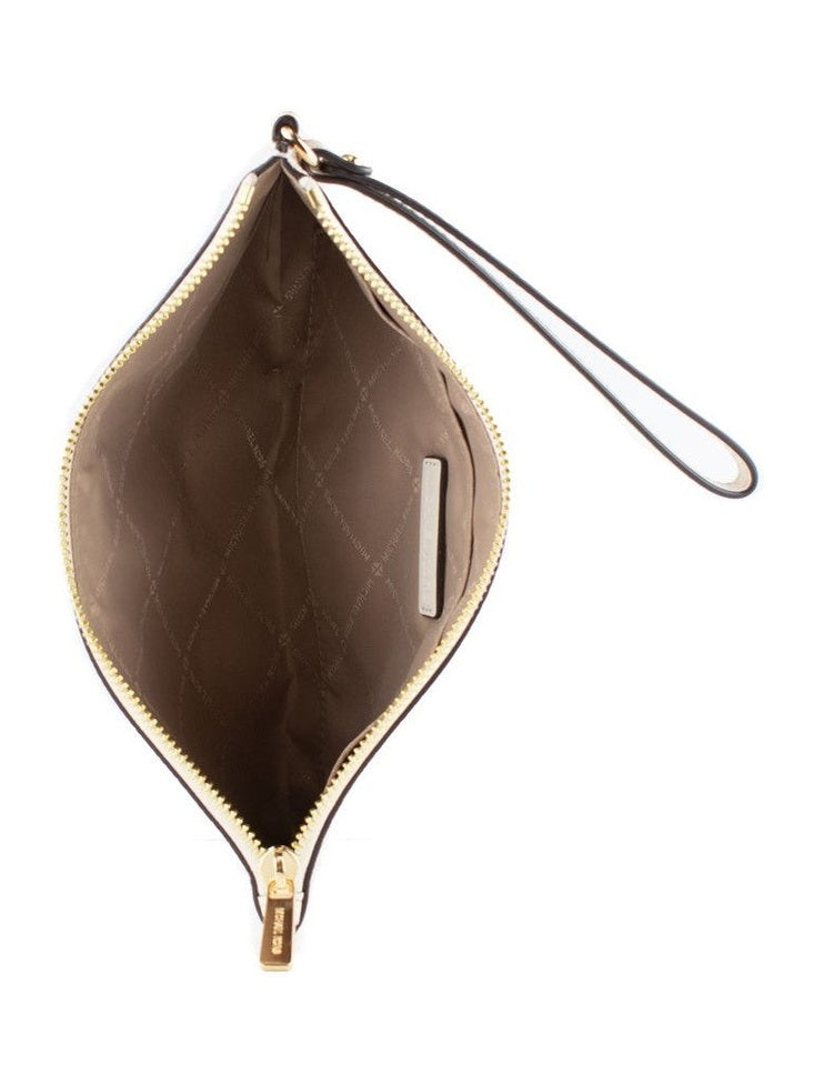 Michael Kors Beige Leather Clutch Bag