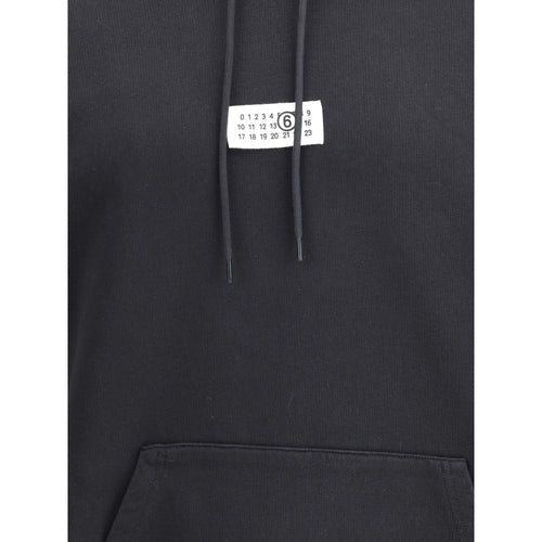 MM6 Black Cotton Sweatshirt