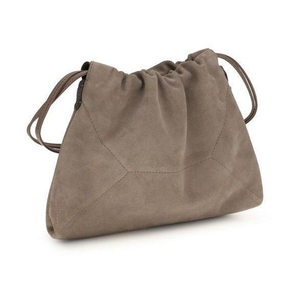 Brunello Cucinelli Beige Calf Leather Bos Taurus Clutch Bag