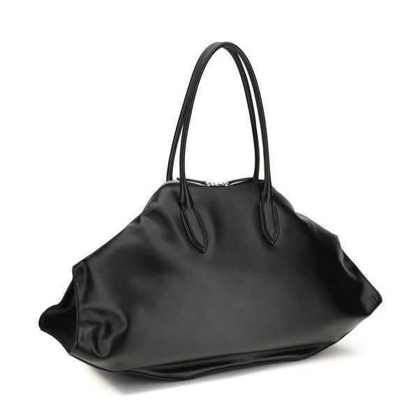 Alexander McQueen Black Calf Leather Bos Taurus Shoulder Bag