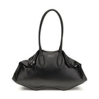 Alexander McQueen Black Calf Leather Bos Taurus Shoulder Bag
