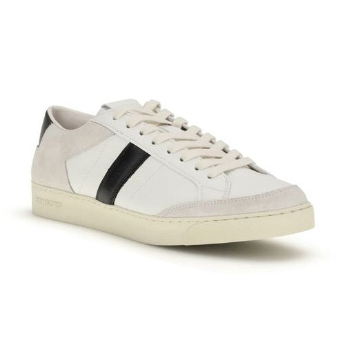 Tom Ford White Calf Leather Bos Taurus Sneakers