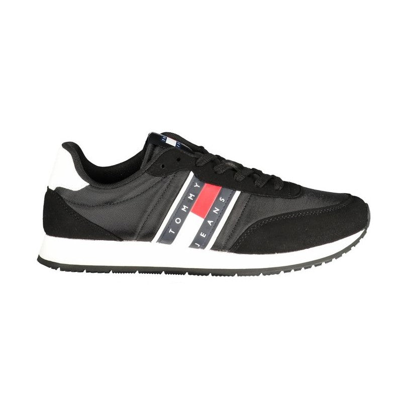 Tommy Hilfiger Black Polyurethane Men Sneaker