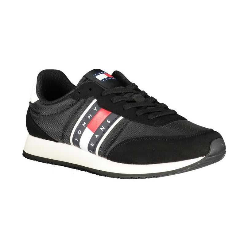 Tommy Hilfiger Black Polyurethane Men Sneaker