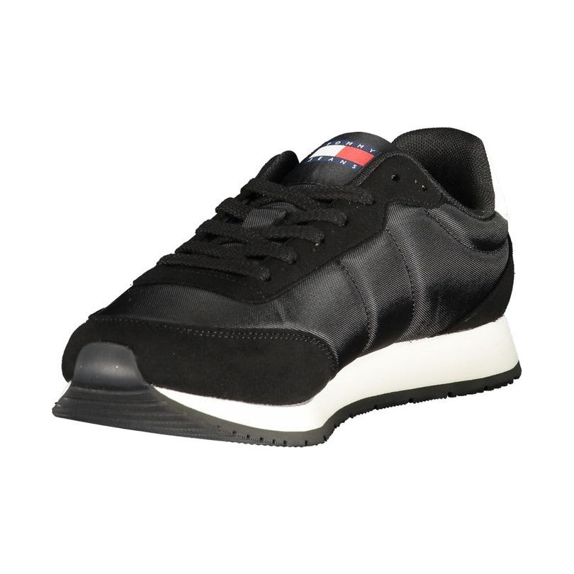 Tommy Hilfiger Black Polyurethane Men Sneaker