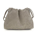 Brunello Cucinelli Gray Calf Leather Bos Taurus Clutch Bag