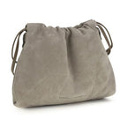 Brunello Cucinelli Gray Calf Leather Bos Taurus Clutch Bag