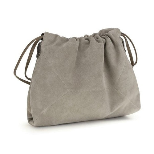 Brunello Cucinelli Gray Calf Leather Bos Taurus Clutch Bag