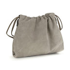 Brunello Cucinelli Gray Calf Leather Bos Taurus Clutch Bag