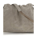 Brunello Cucinelli Gray Calf Leather Bos Taurus Clutch Bag