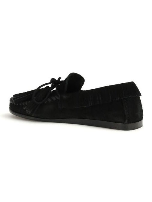 Isabel Marant Black Calf Leather Bos Taurus Slip-On Loafers