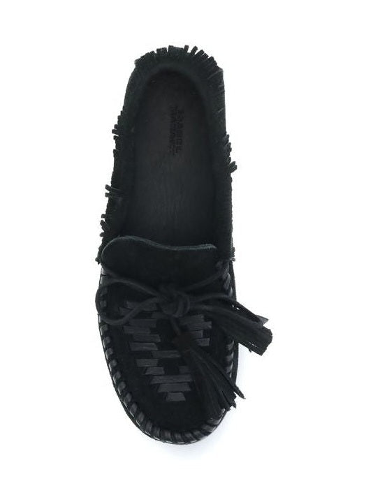 Isabel Marant Black Calf Leather Bos Taurus Slip-On Loafers