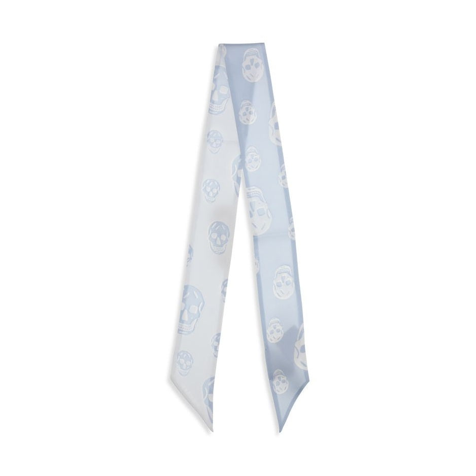 Alexander McQueen Blue Silk Scarf