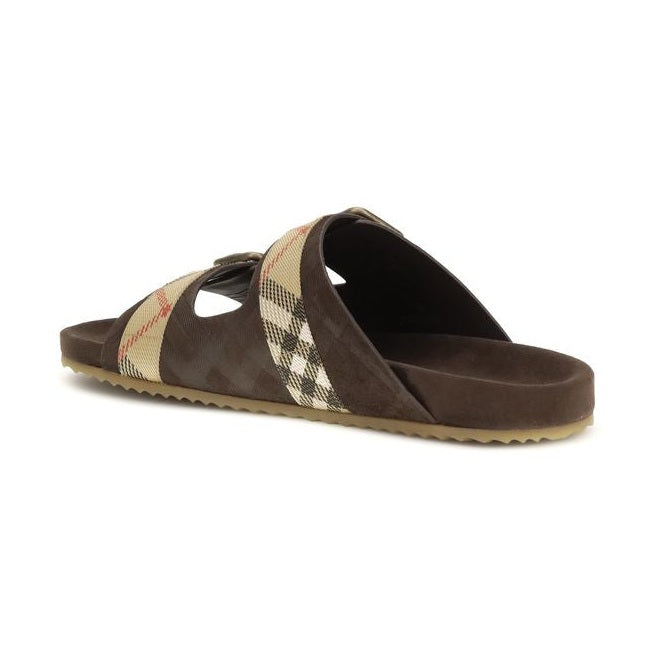 Burberry Brown Calf Leather Bos Taurus Sandals