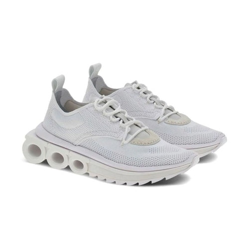 Salvatore Ferragamo White Nylon Athletic Sneakers