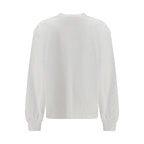 Ganni White Cotton Long Sleeve T-Shirt