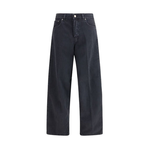 Haikure Black Cotton Straight-Leg Jeans