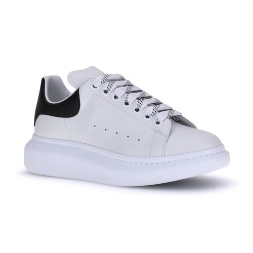 Alexander McQueen White Calf Leather Bos Taurus Platform Sneakers