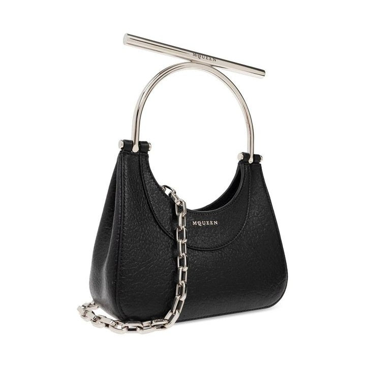 Alexander McQueen Black Lamb Leather Shoulder Bag