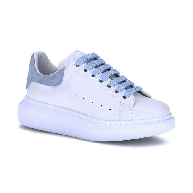 Alexander McQueen Blue Calf Leather Bos Taurus Platform Sneakers