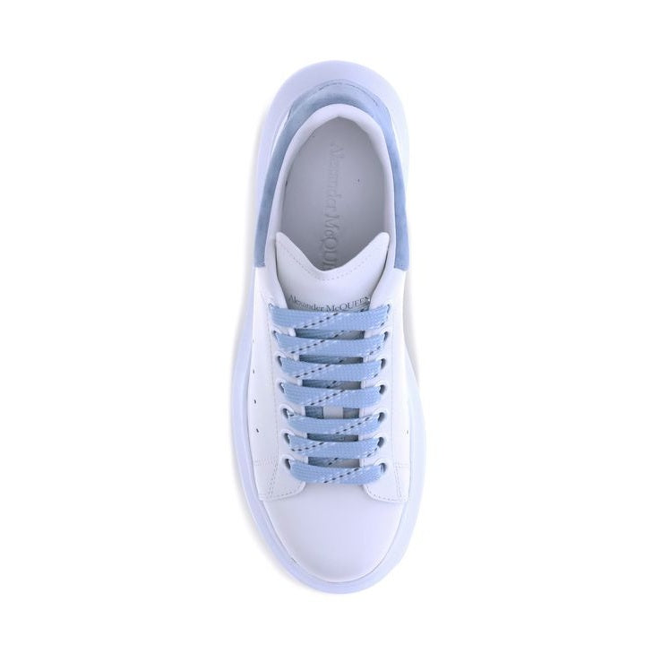 Alexander McQueen Blue Calf Leather Bos Taurus Platform Sneakers