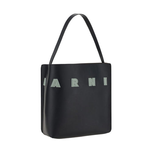 Marni Black Calf Leather Bos Taurus Shoulder Bag