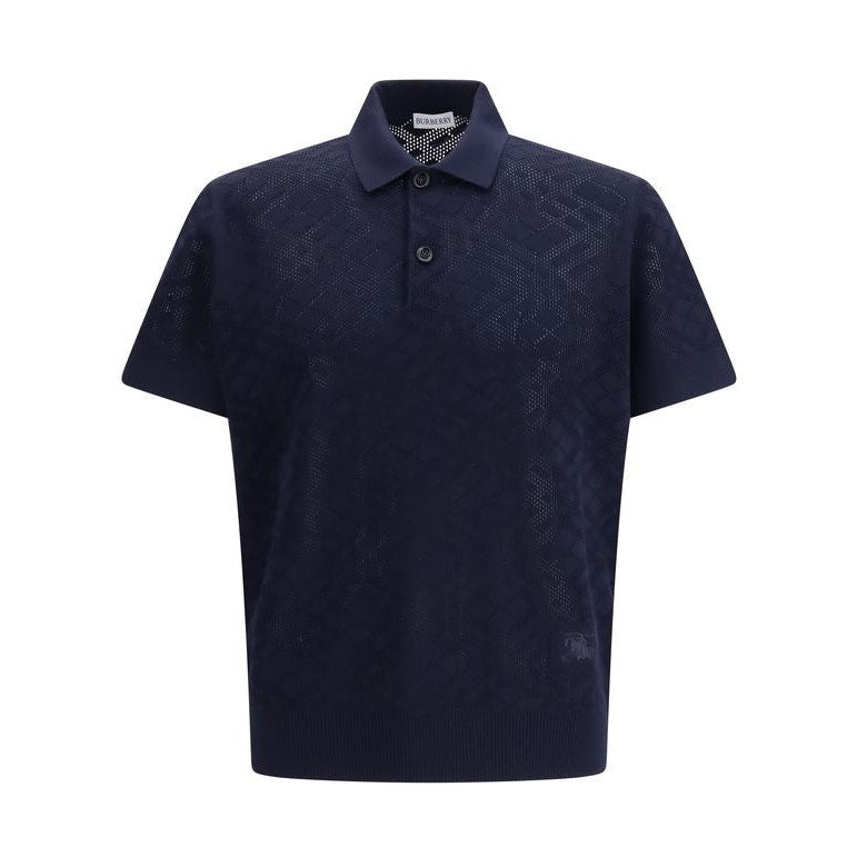Burberry Blue Wool Polo Shirt