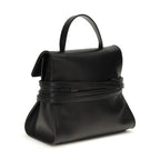 Moschino Black Calf Leather Bos Taurus Handbag