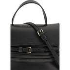 Moschino Black Calf Leather Bos Taurus Handbag