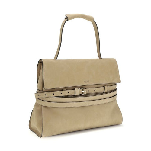 Beige Calf Leather Bos Taurus Handbag