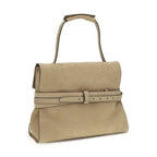Moschino Beige Calf Leather Bos Taurus Handbag