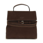 Moschino Brown Calf Leather Bos Taurus Handbag