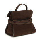 Moschino Brown Calf Leather Bos Taurus Handbag