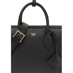 MCM Black Calf Leather Bos Taurus Handbag