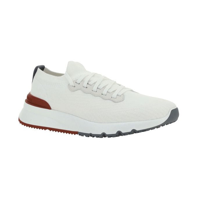 Brunello Cucinelli White Cotton Low Top Sneakers
