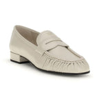 Prada Beige Calf Leather Bos Taurus Slip-On Loafers