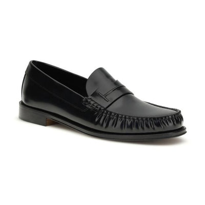 Tom Ford Black Calf Leather Bos Taurus Slip-On Loafers