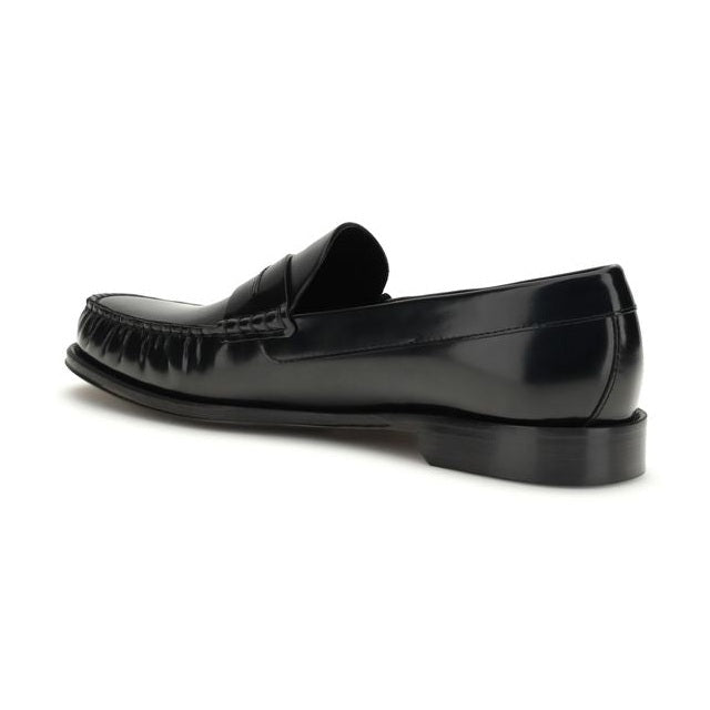 Tom Ford Black Calf Leather Bos Taurus Slip-On Loafers