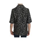 Dolce & Gabbana Black Musical Instrument Print Silk  Top