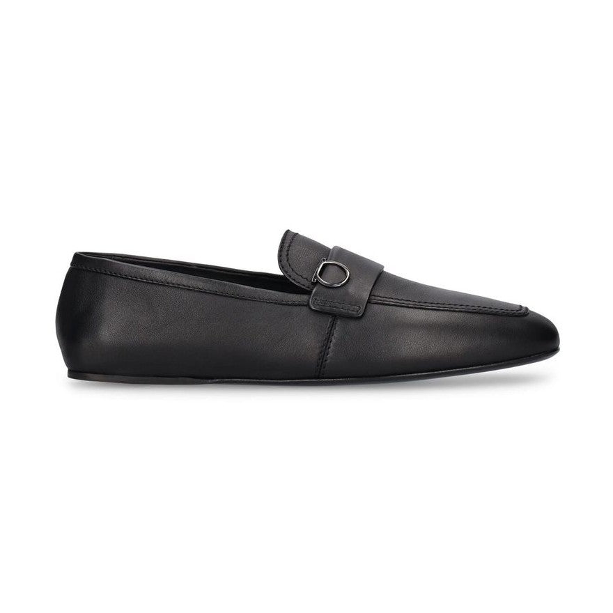 Salvatore Ferragamo Brown Calfskin Slip-On Loafers